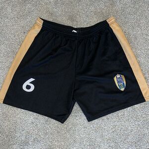 San Luis Football Futbol Club 1917 Soccer #6 Black & Gold Shorts M Mexico